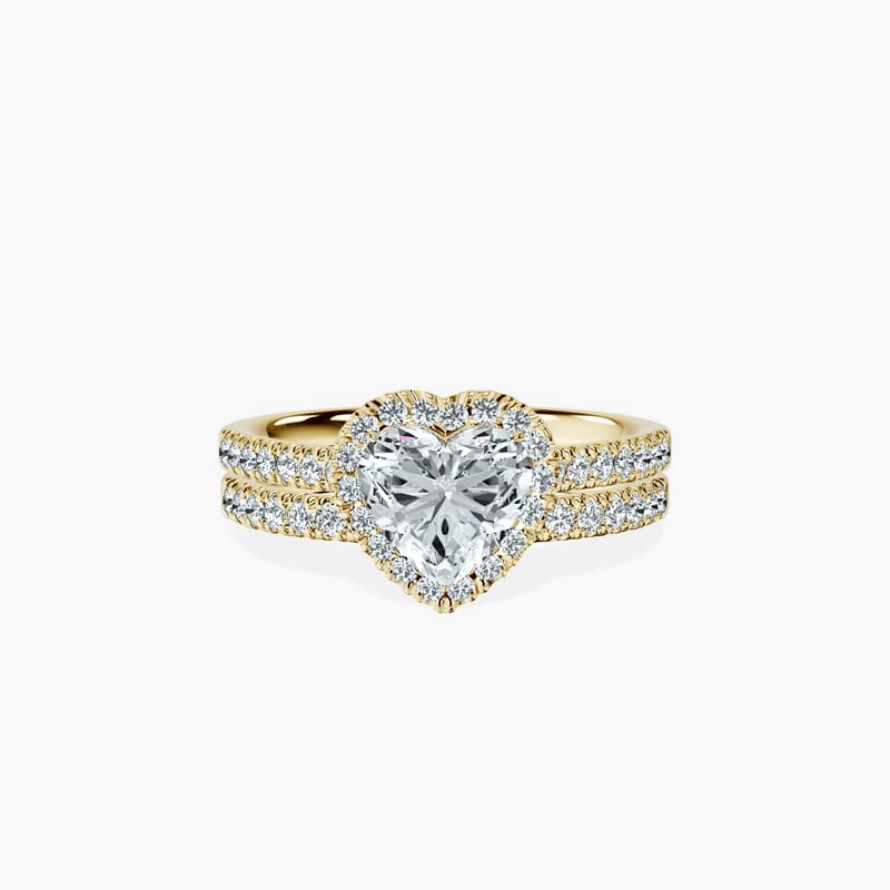 Timeless Halo Heart Ring