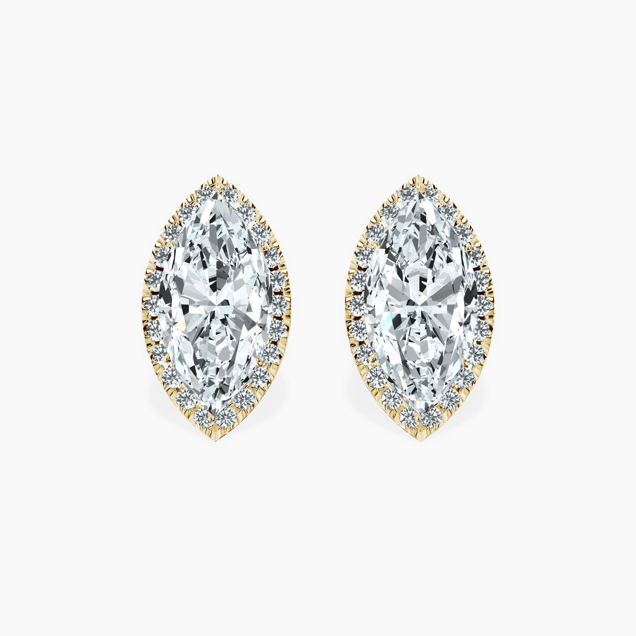Timeless Halo Marquise Studs
