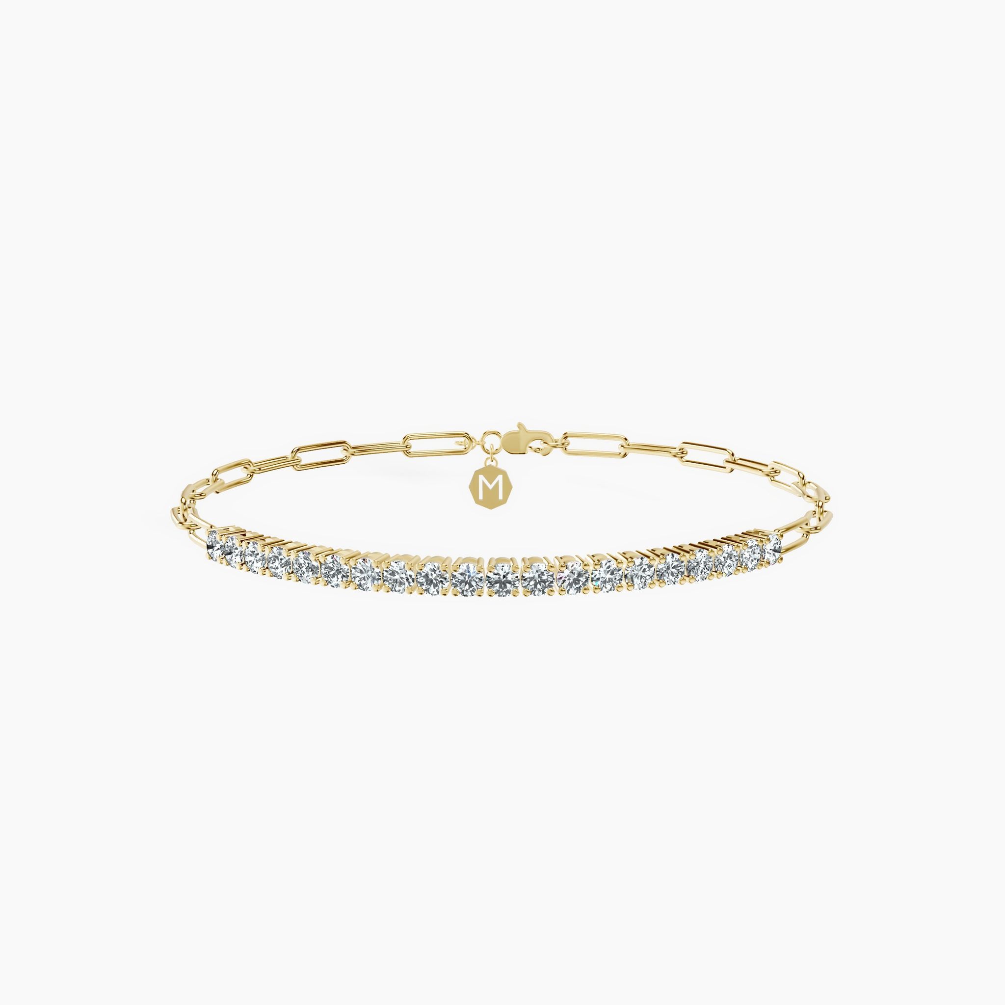 Round Semi Tennis Bracelet