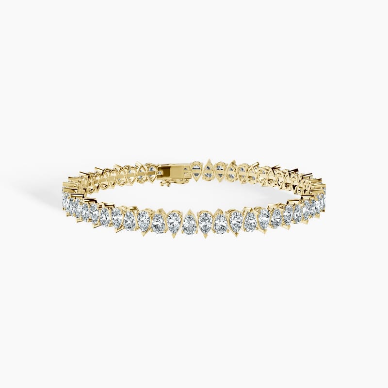 4 Prong Pear Tennis Bracelet