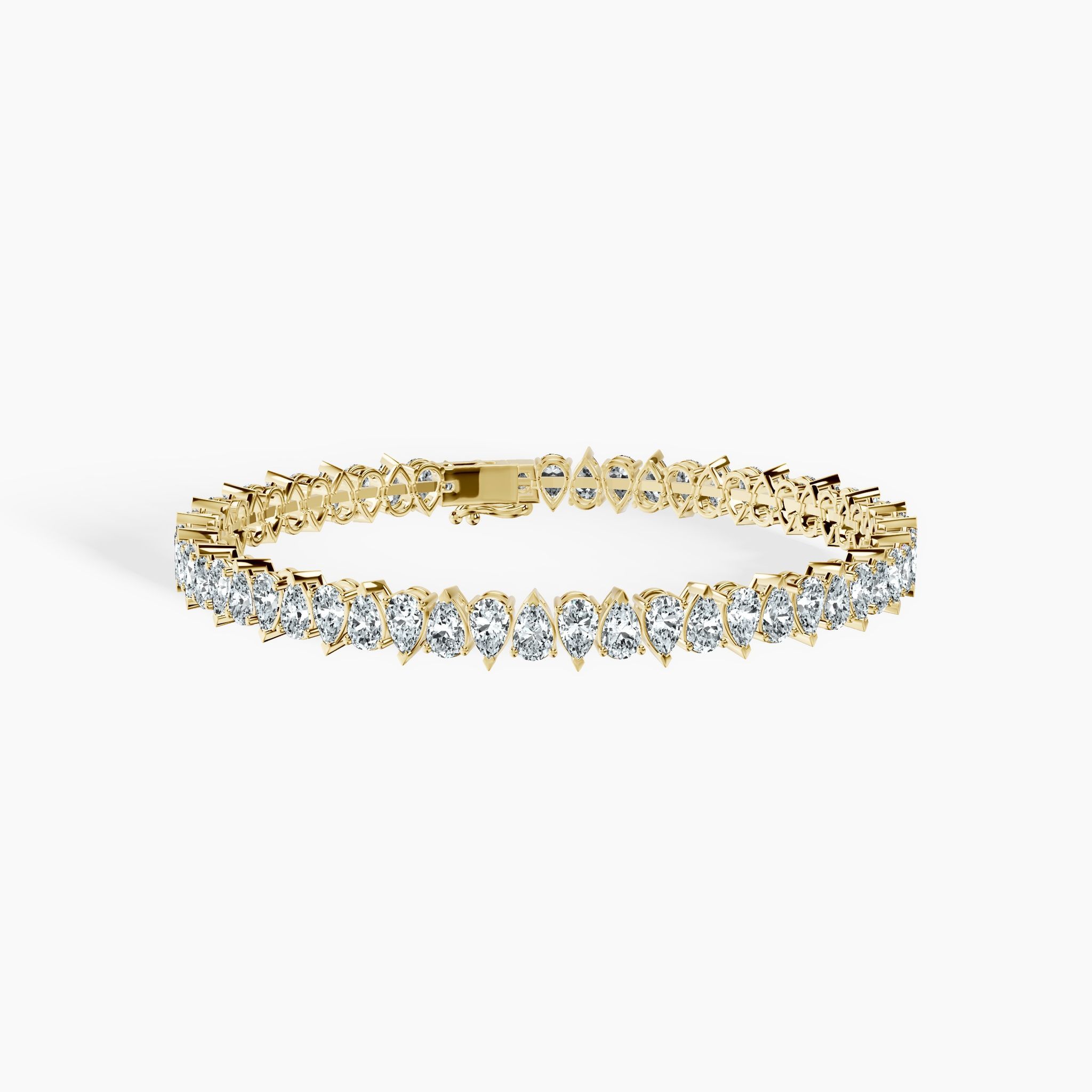 4 Prong Pear Tennis Bracelet