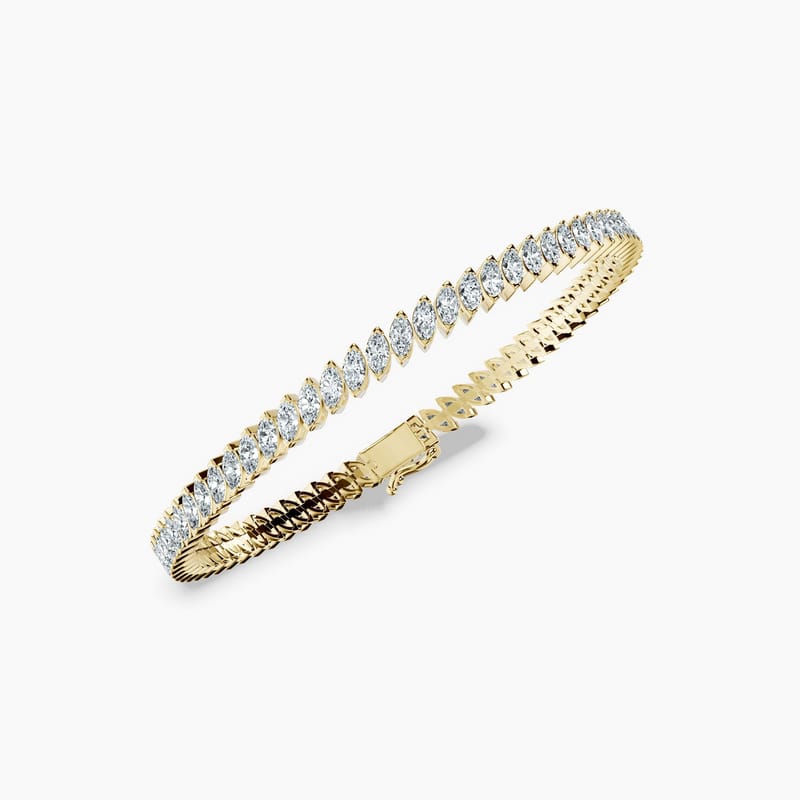 4 Prong Marquise Tennis Bracelet