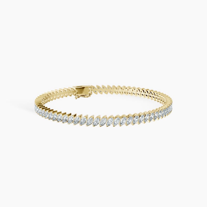 4 Prong Marquise Tennis Bracelet
