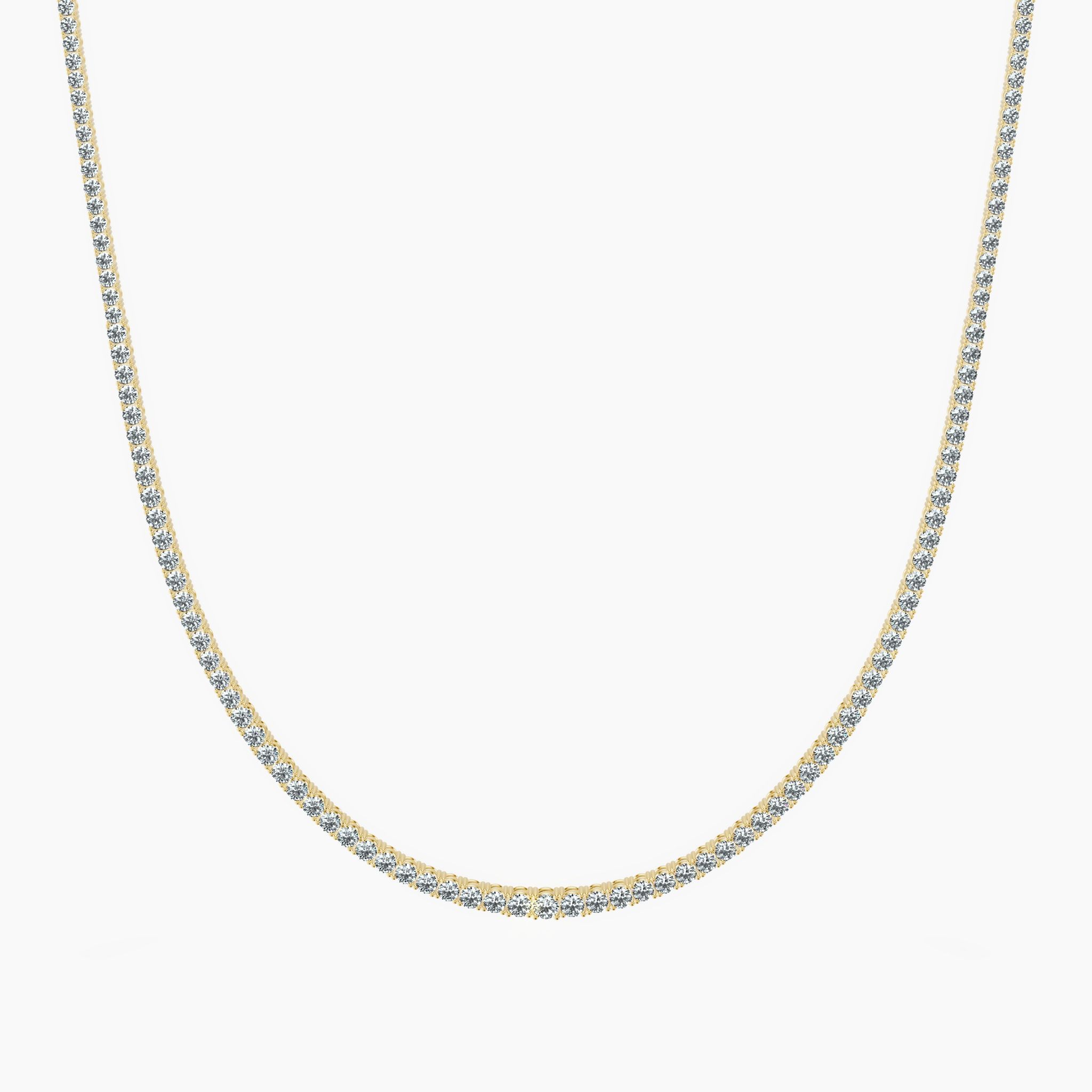 Graduating Cascade Round Tennis Necklace