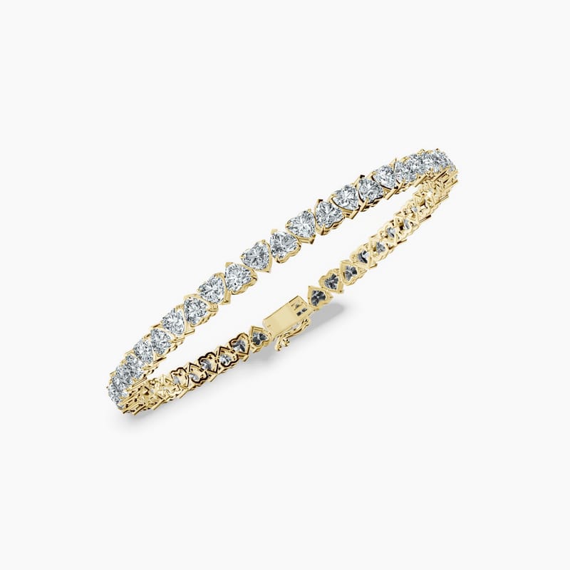 4 Prong Heart Tennis Bracelet