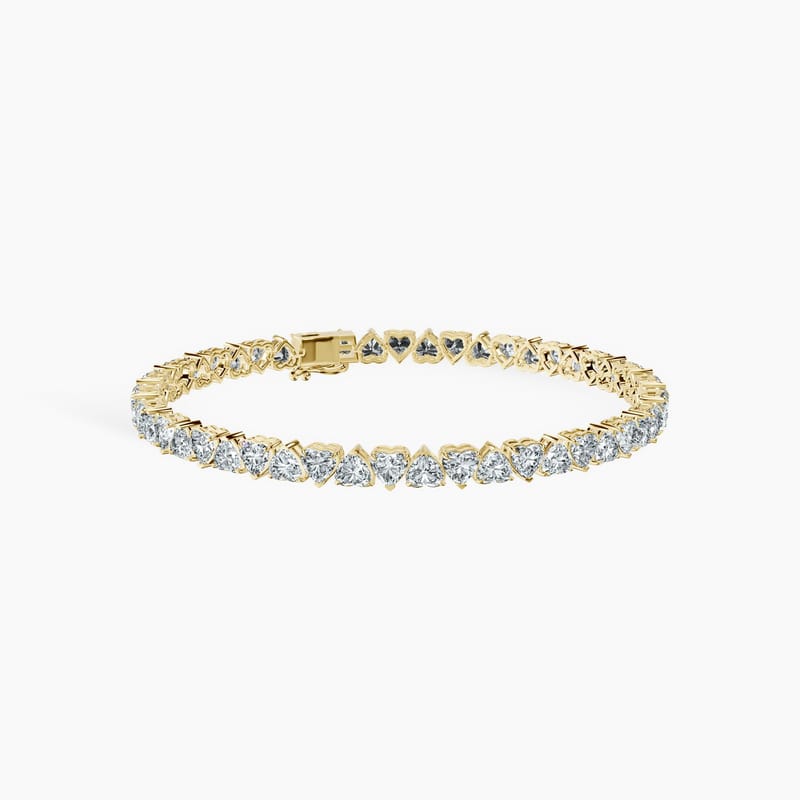 4 Prong Heart Tennis Bracelet