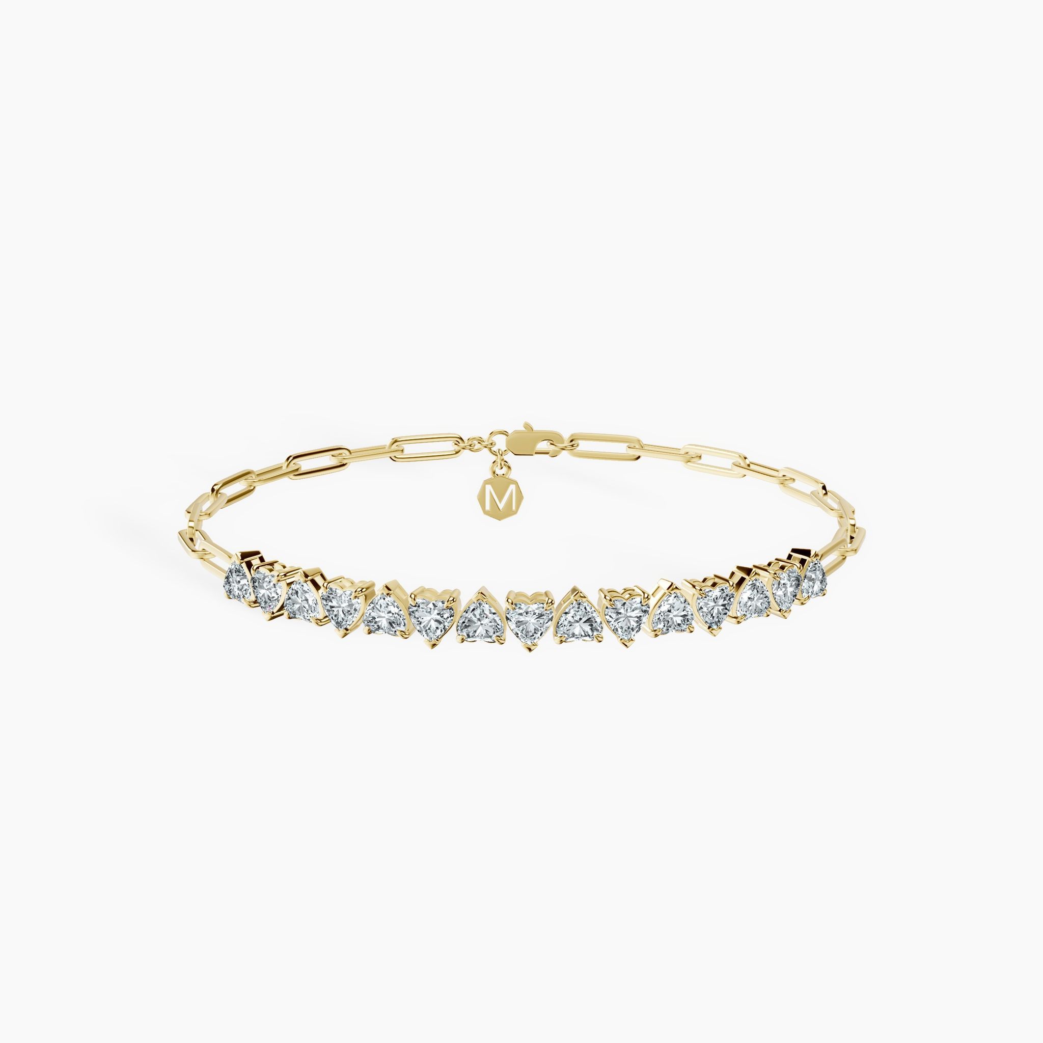 Heart Semi Tennis Bracelet