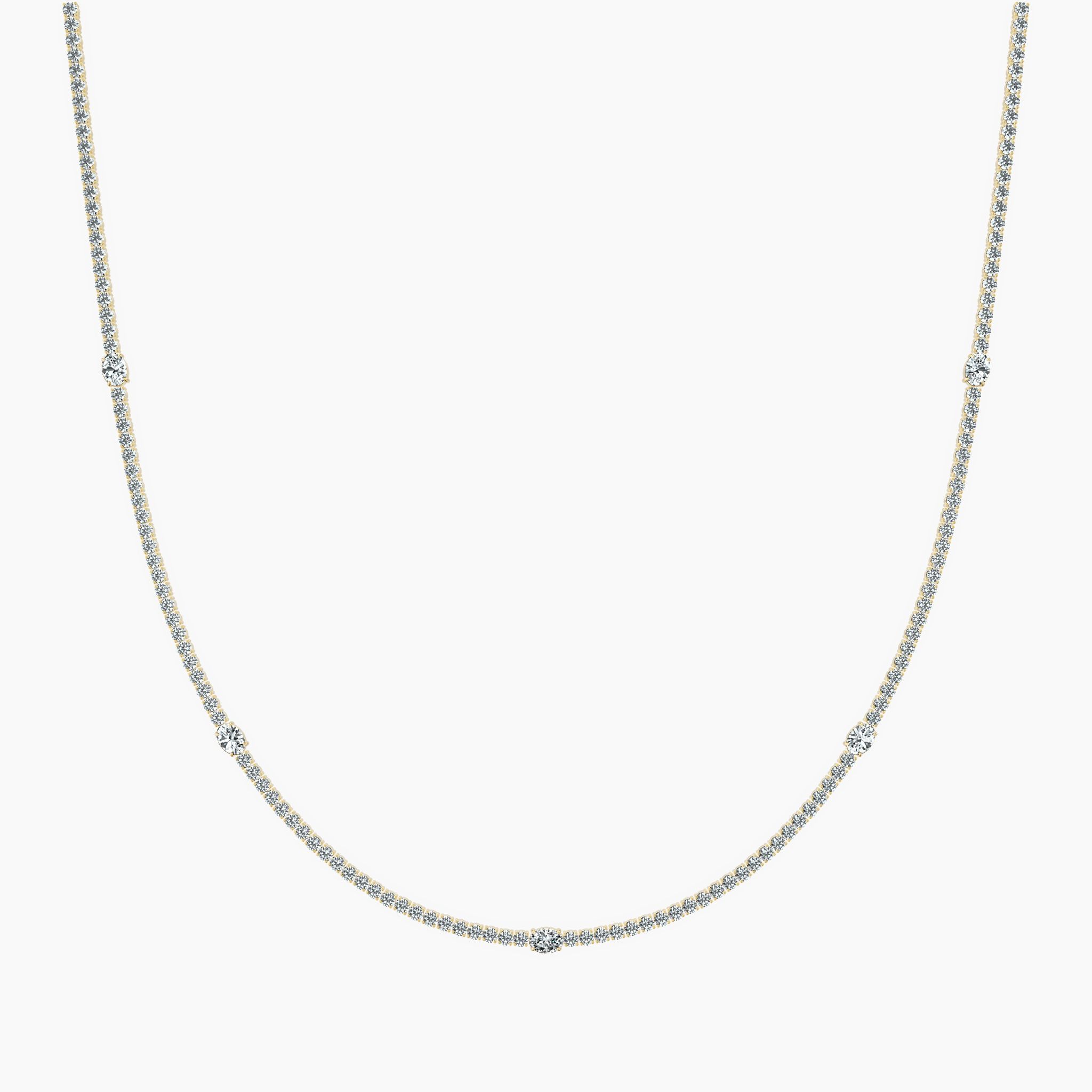 7 Station Oval Tennis Necklace