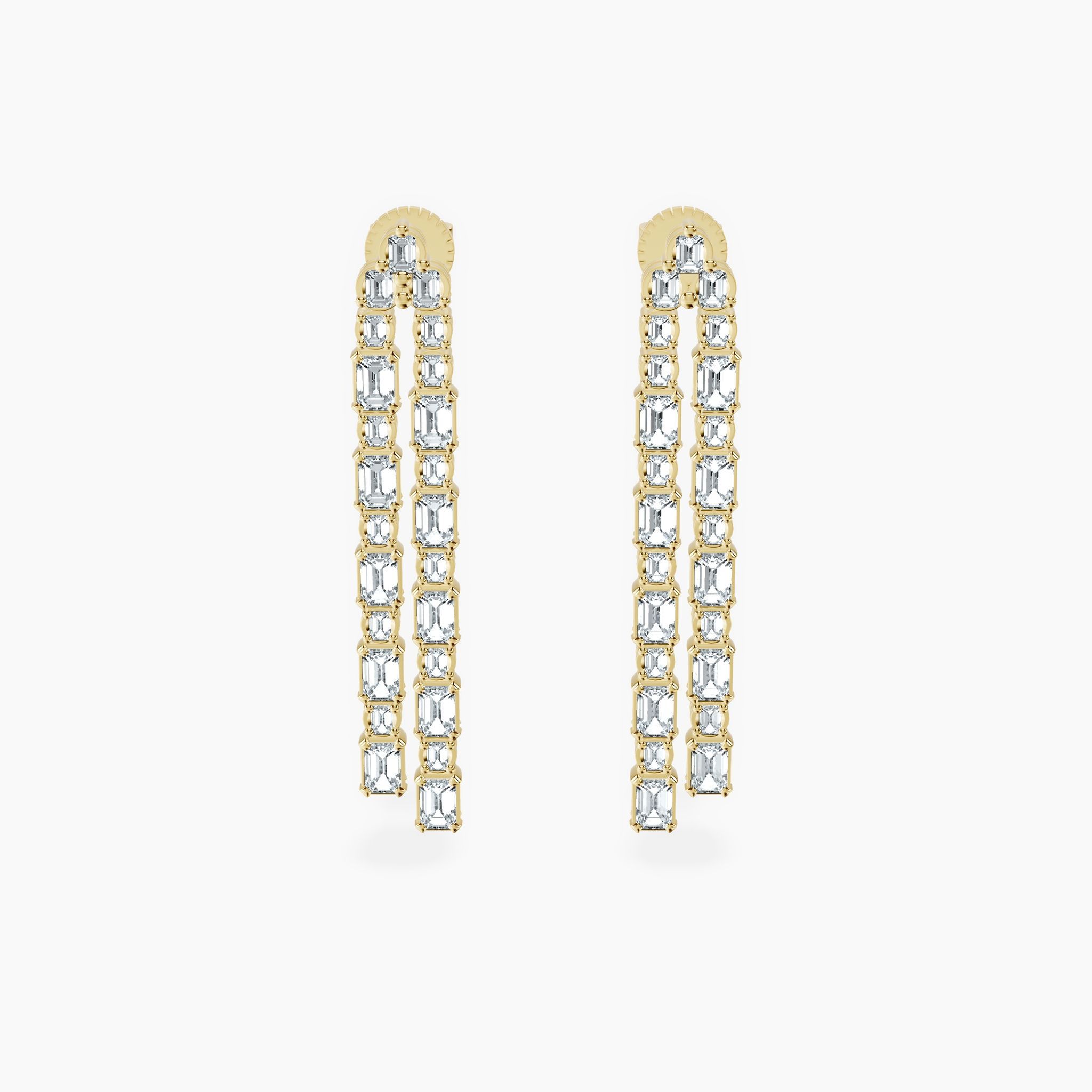 2 Row Waterfall Drop Earrings