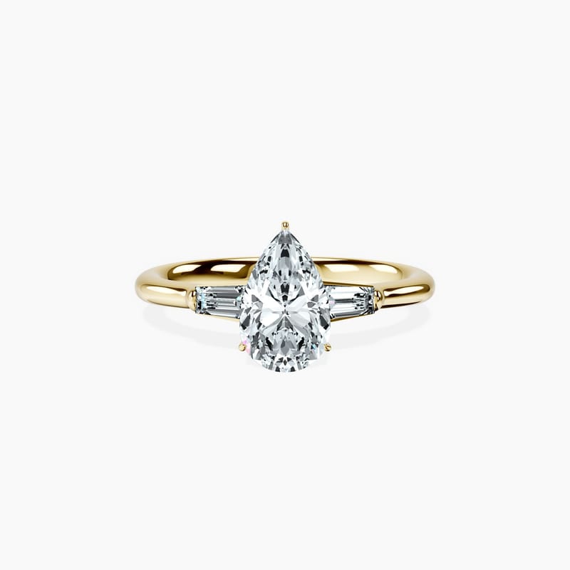 Tapered Trinity Pear Ring