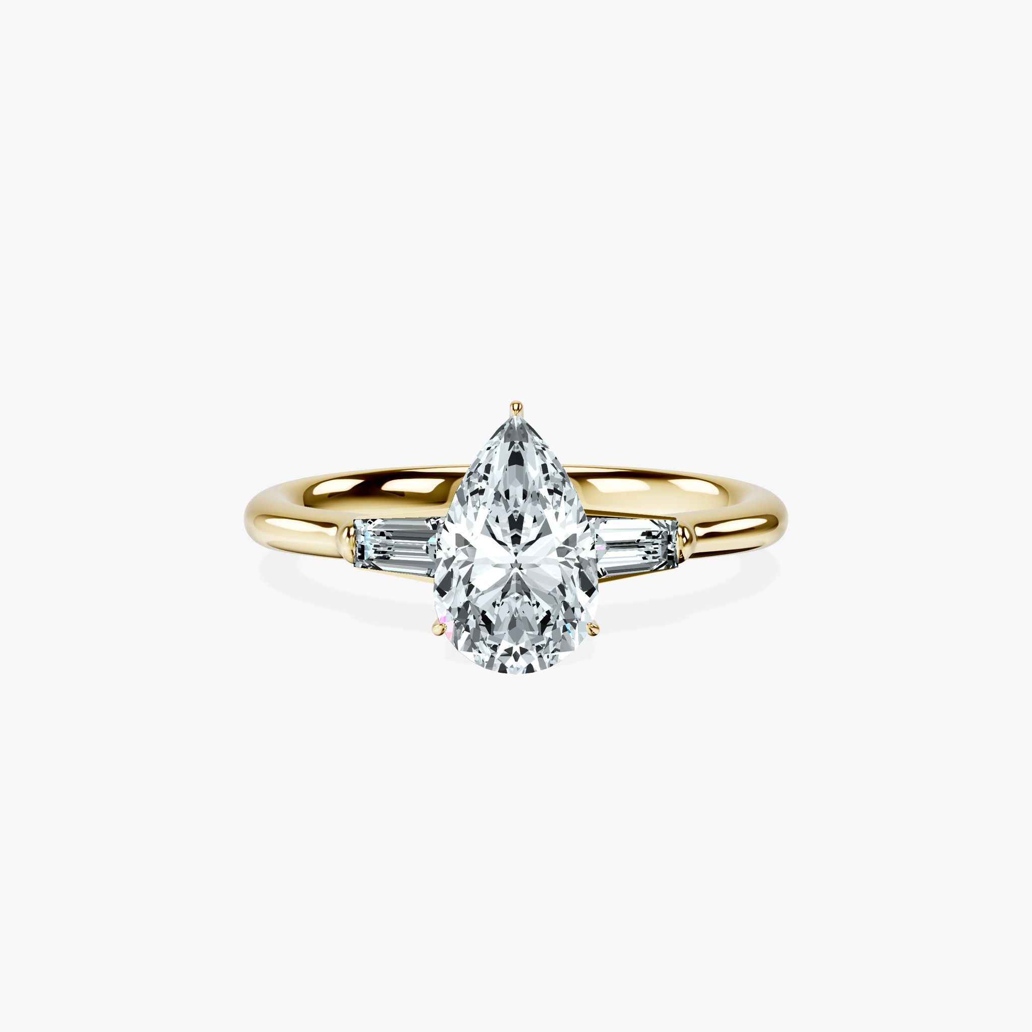 Tapered Trinity Pear Ring
