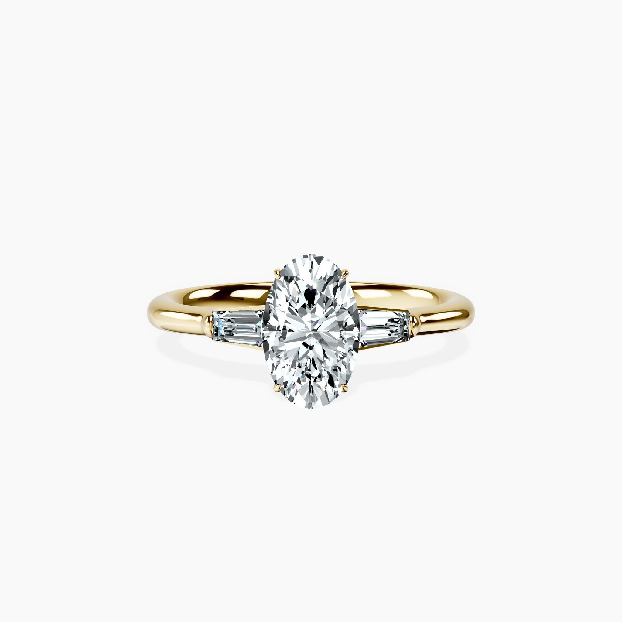 Tapered Trinity Oval Ring