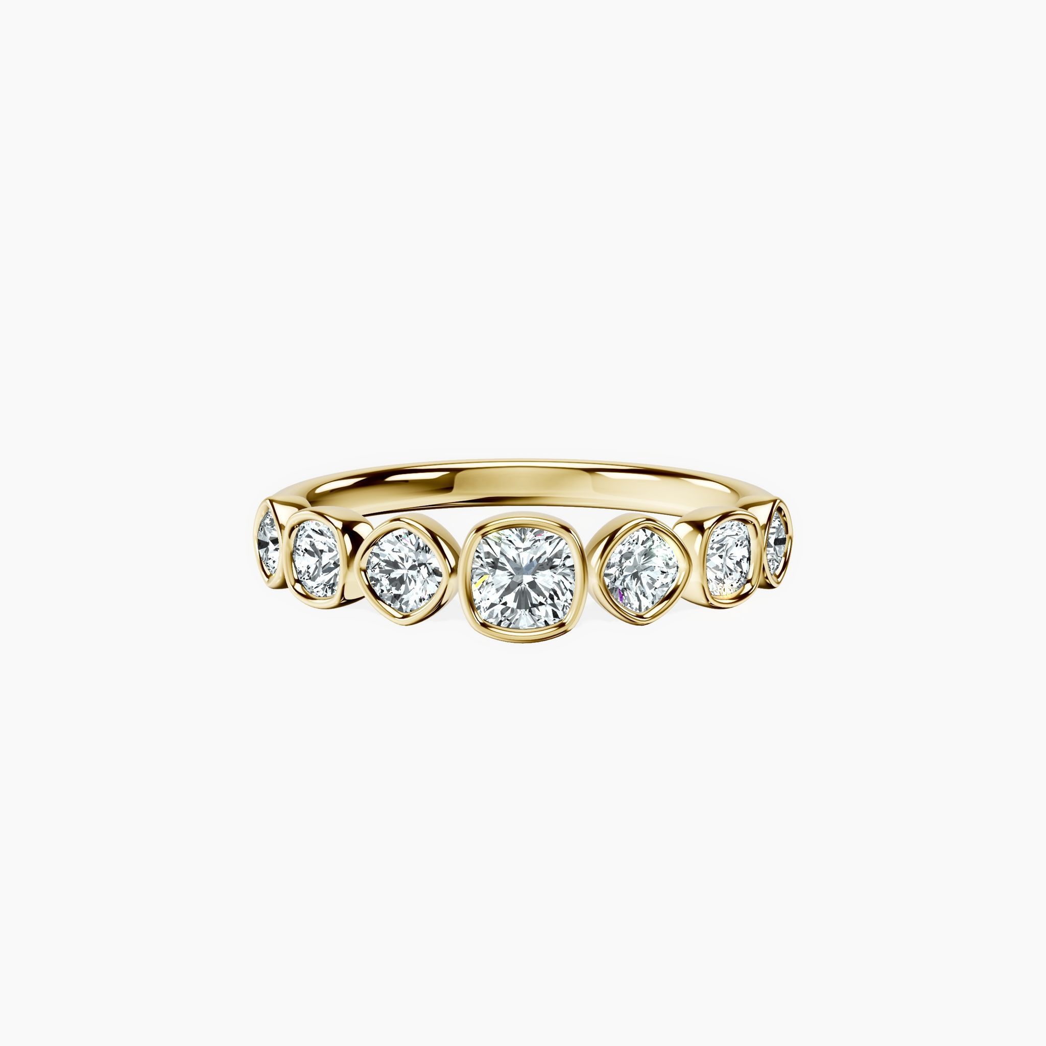 Bezel Multishape Half Band