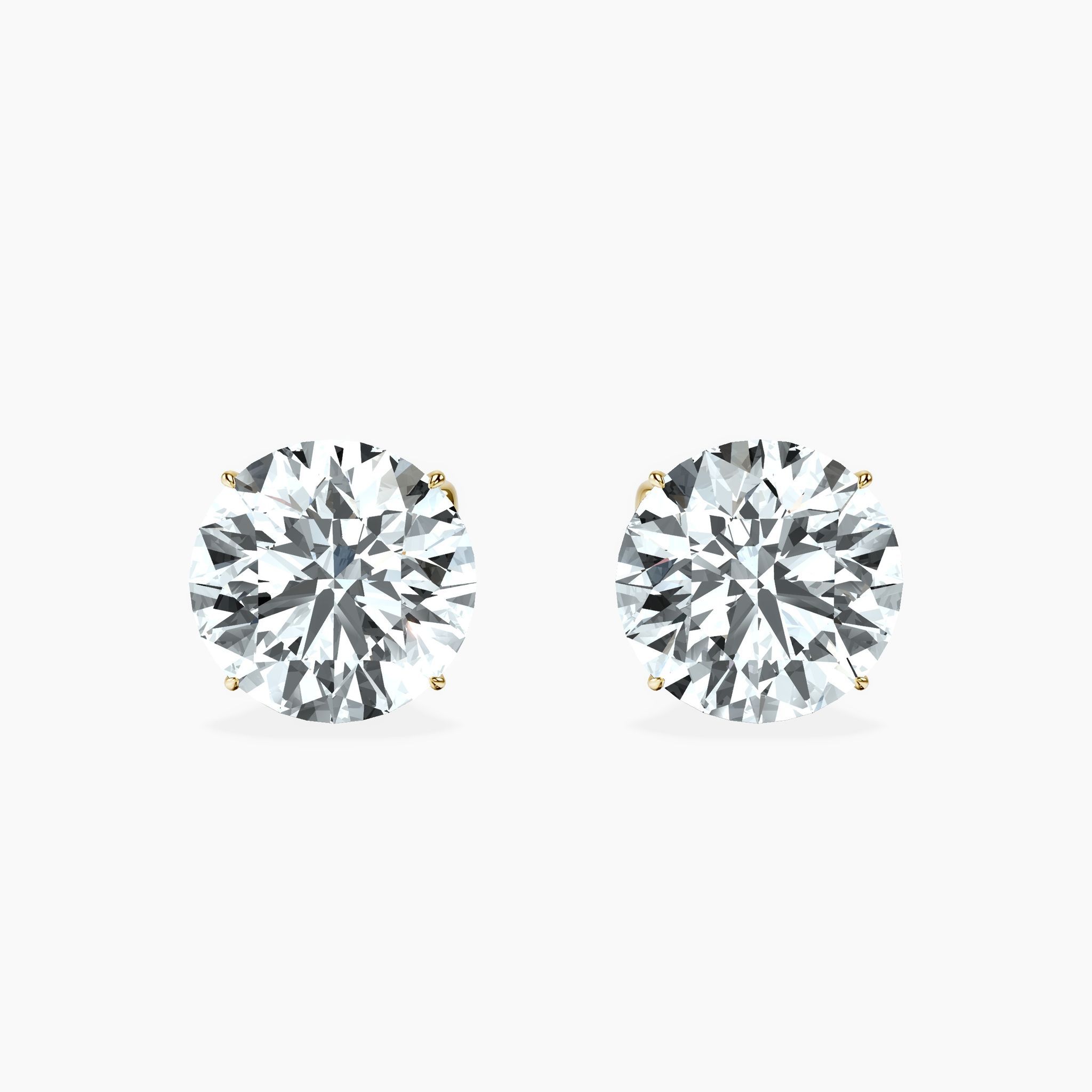 4 Prong Round Studs