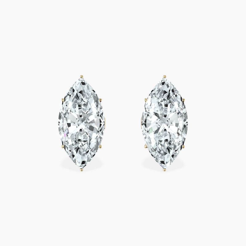 4 Prong Marquise Studs