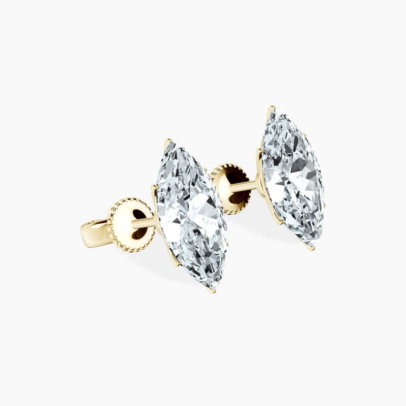 4 Prong Marquise Studs