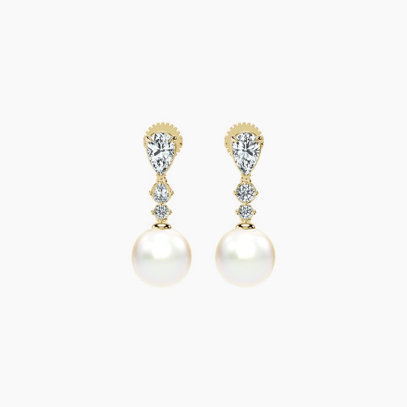 Pear Dewdrop Studs