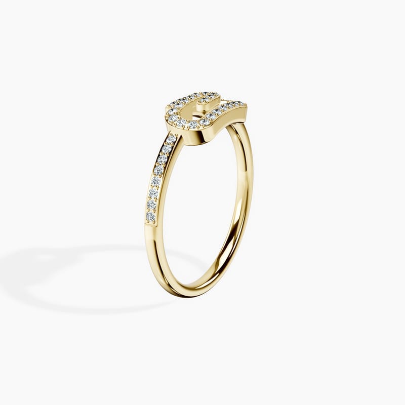 Paper Clip Pave Ring