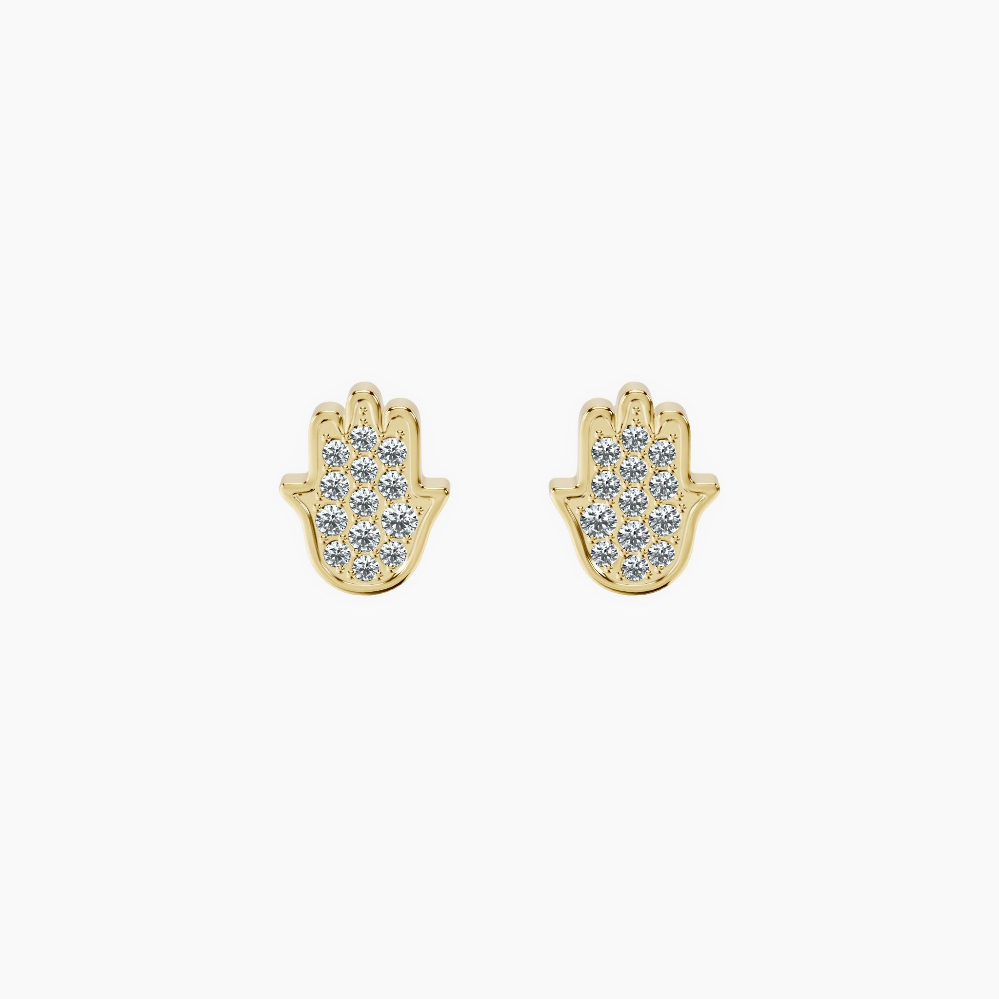 Hamsa Pave Studs