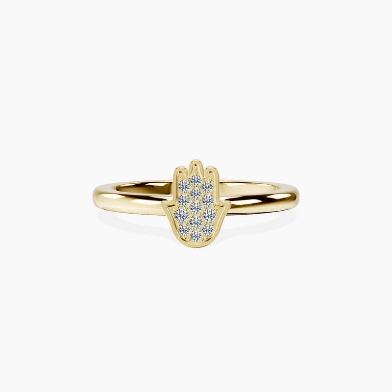 Hamsa Pave Ring