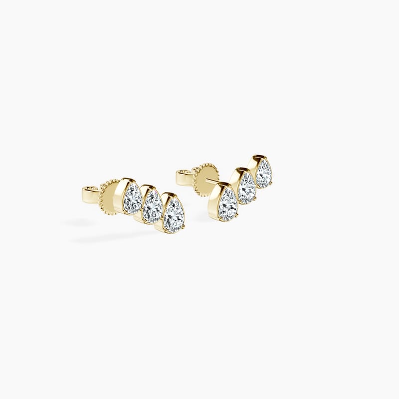 Teardrop Trio Studs