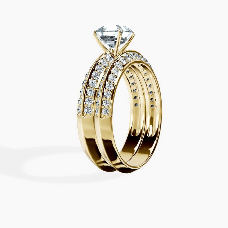 Knife Edge Asscher Ring