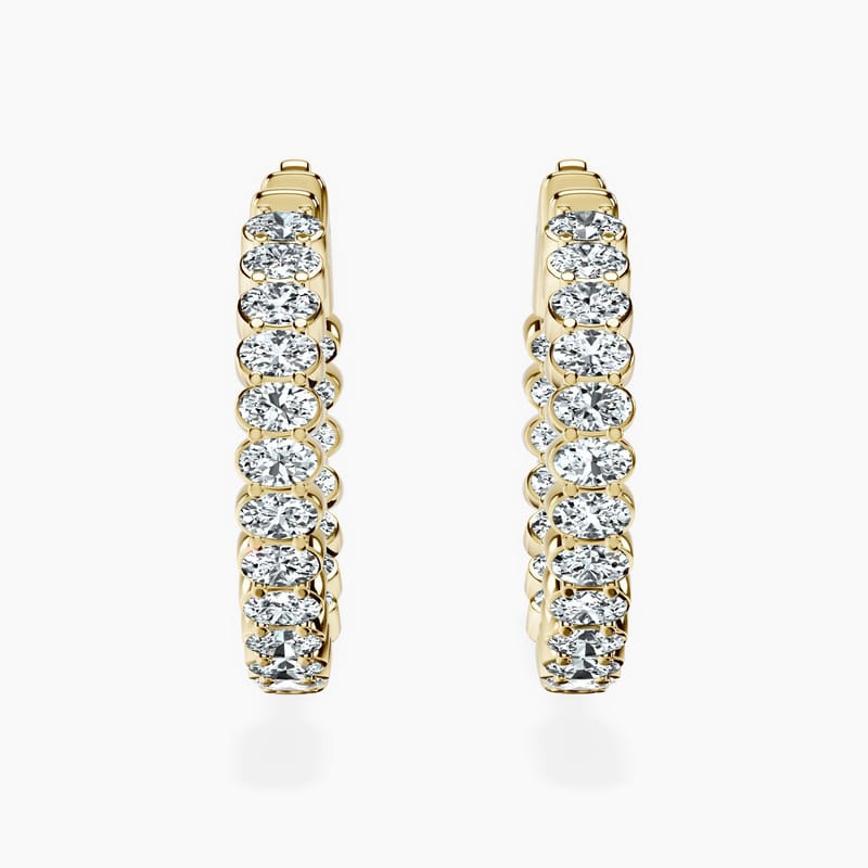 Inside Out Oval Hoops