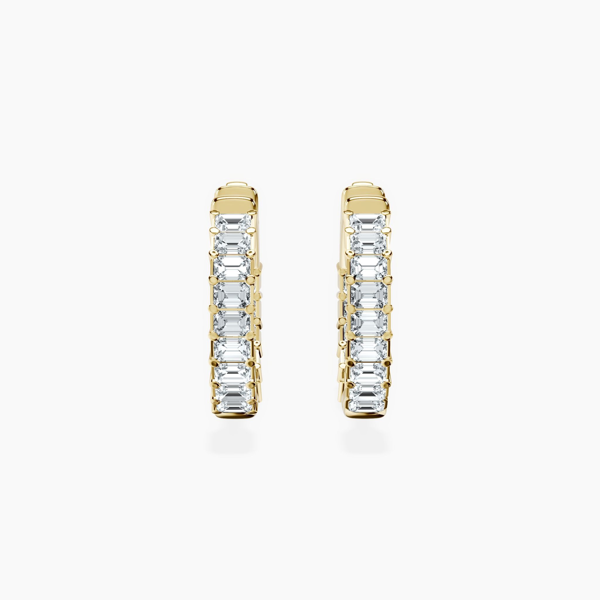 Inside Out Emerald Hoops