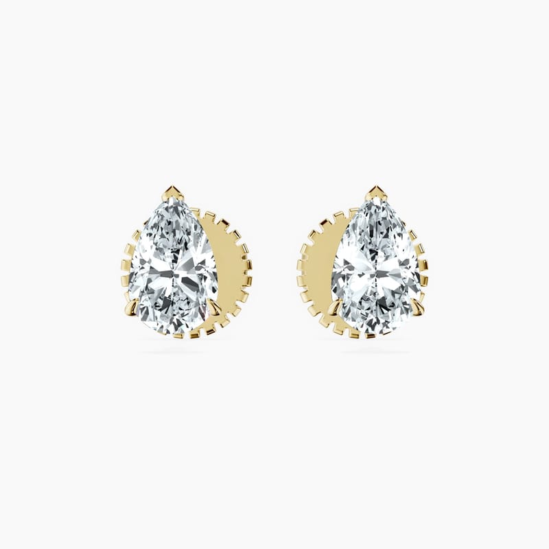 Martini 3 Prong Pear Studs