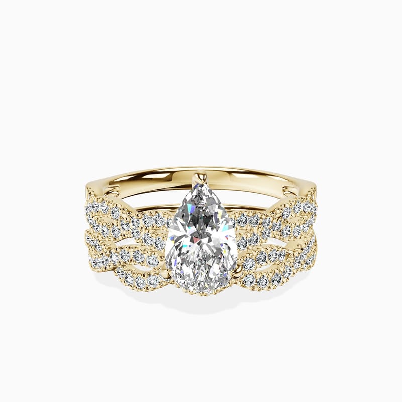 Infinity Pear Ring