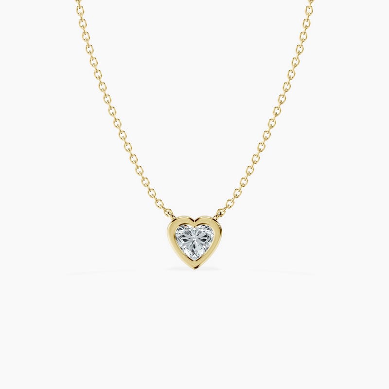 Bezel Heart Pendant