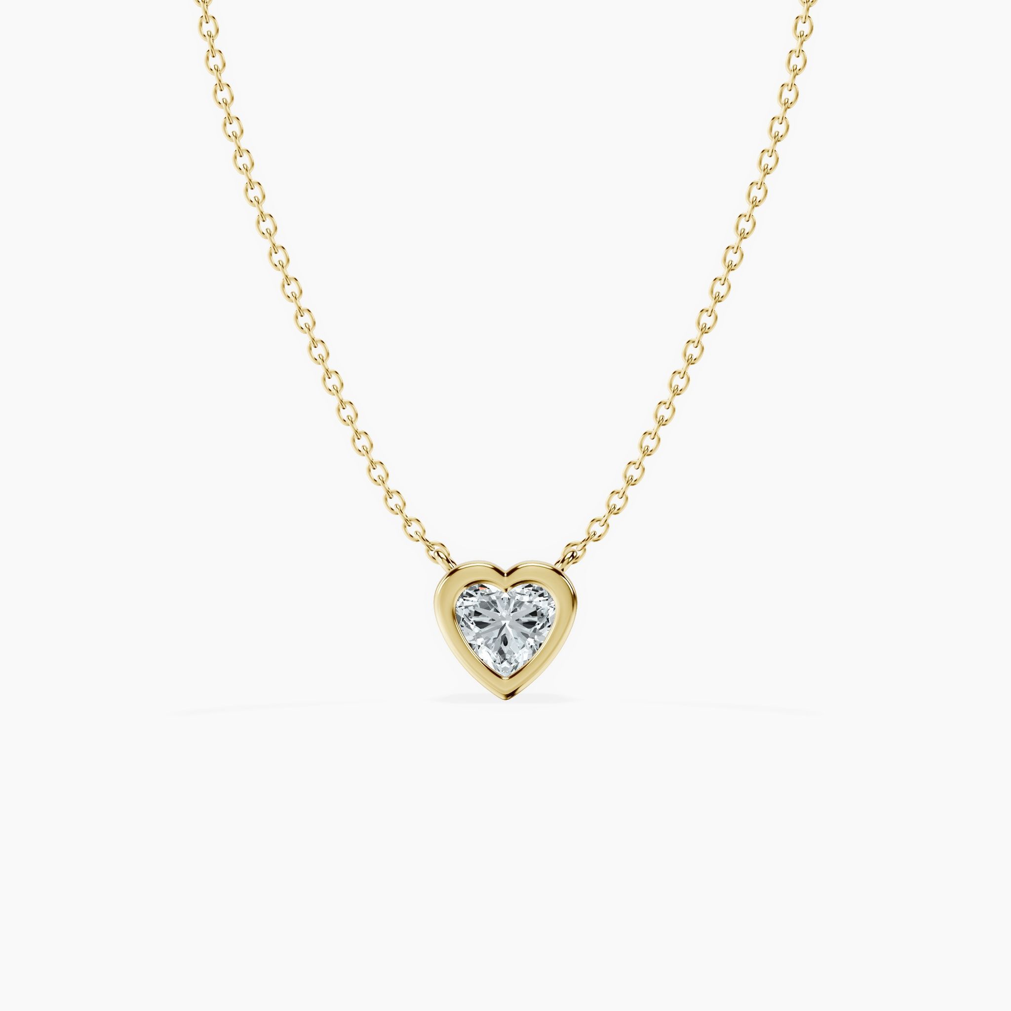 Bezel Heart Pendant