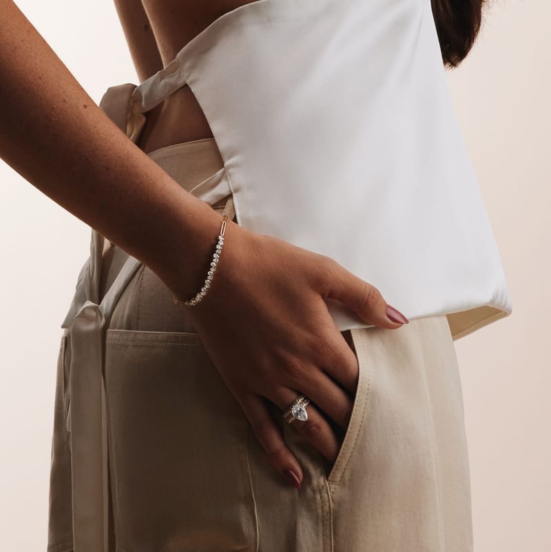 Pear Semi Tennis Bracelet