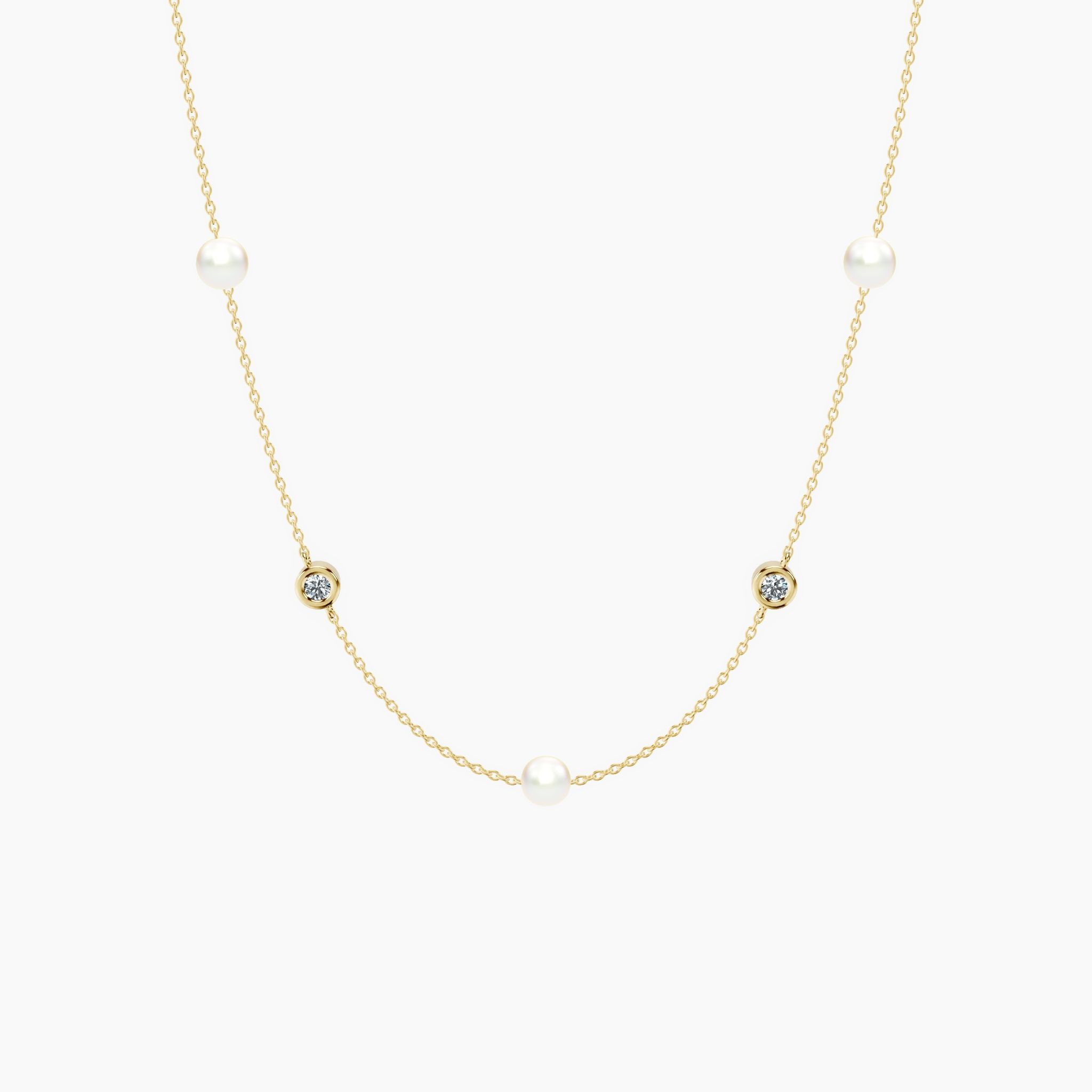 Diamond By Yard Pearl Necklace