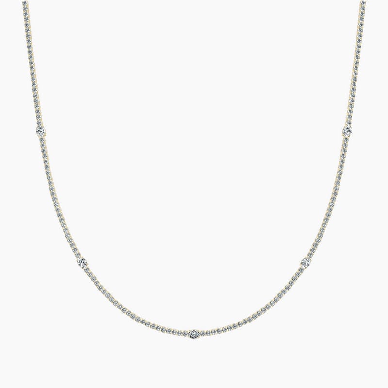 7 Station Oval Tennis Necklace