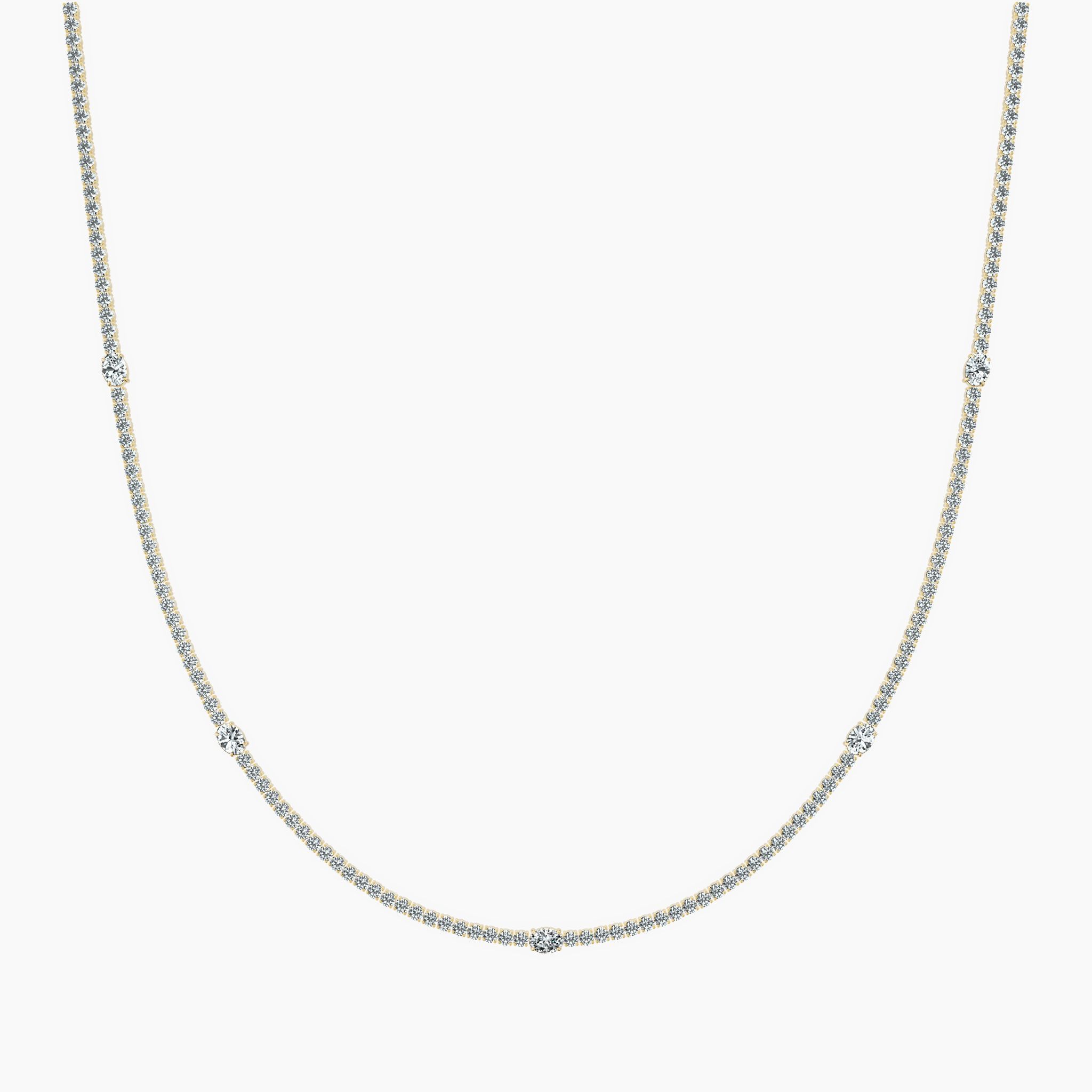 7 Station Oval Tennis Necklace
