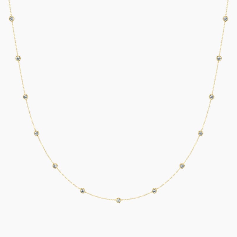 Round Diamond By The Yard Necklace