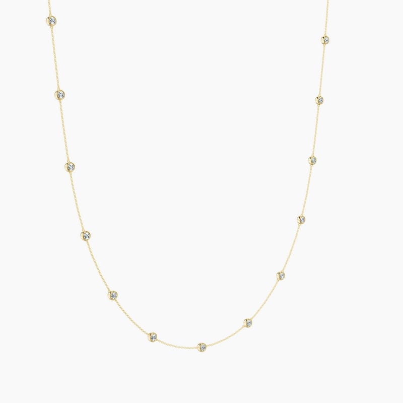 Round Diamond By The Yard Necklace