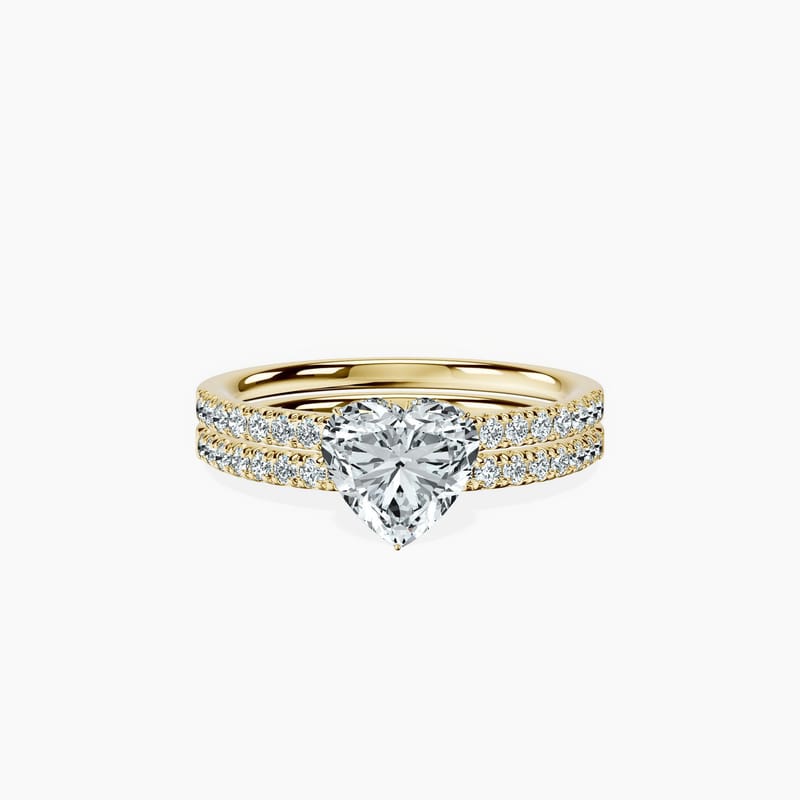 Veiled Halo Heart Ring
