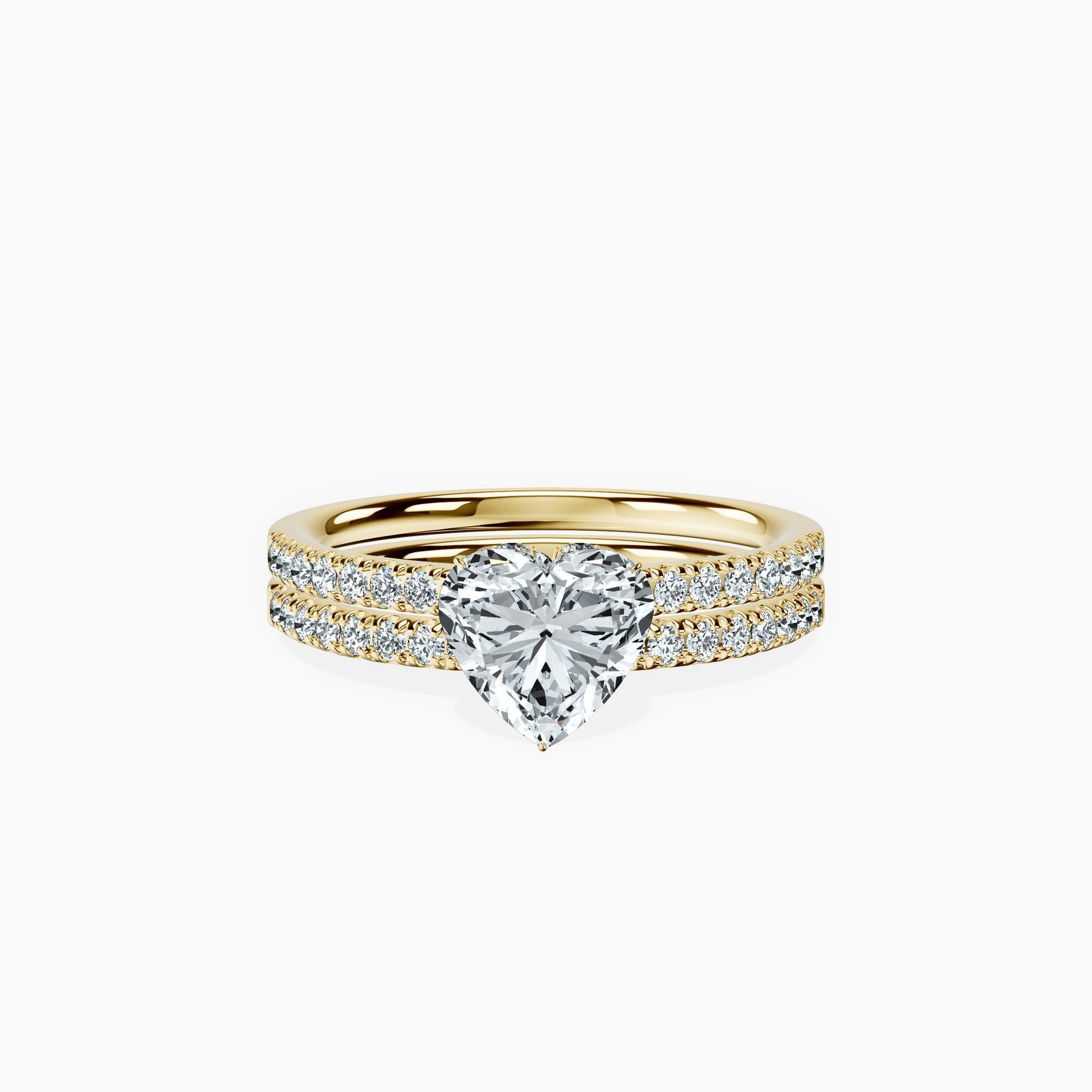 Veiled Halo Heart Ring