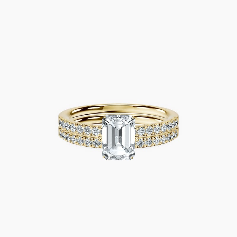 Veiled Halo Emerald Ring