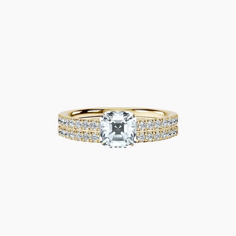 Veiled Halo Asscher Ring