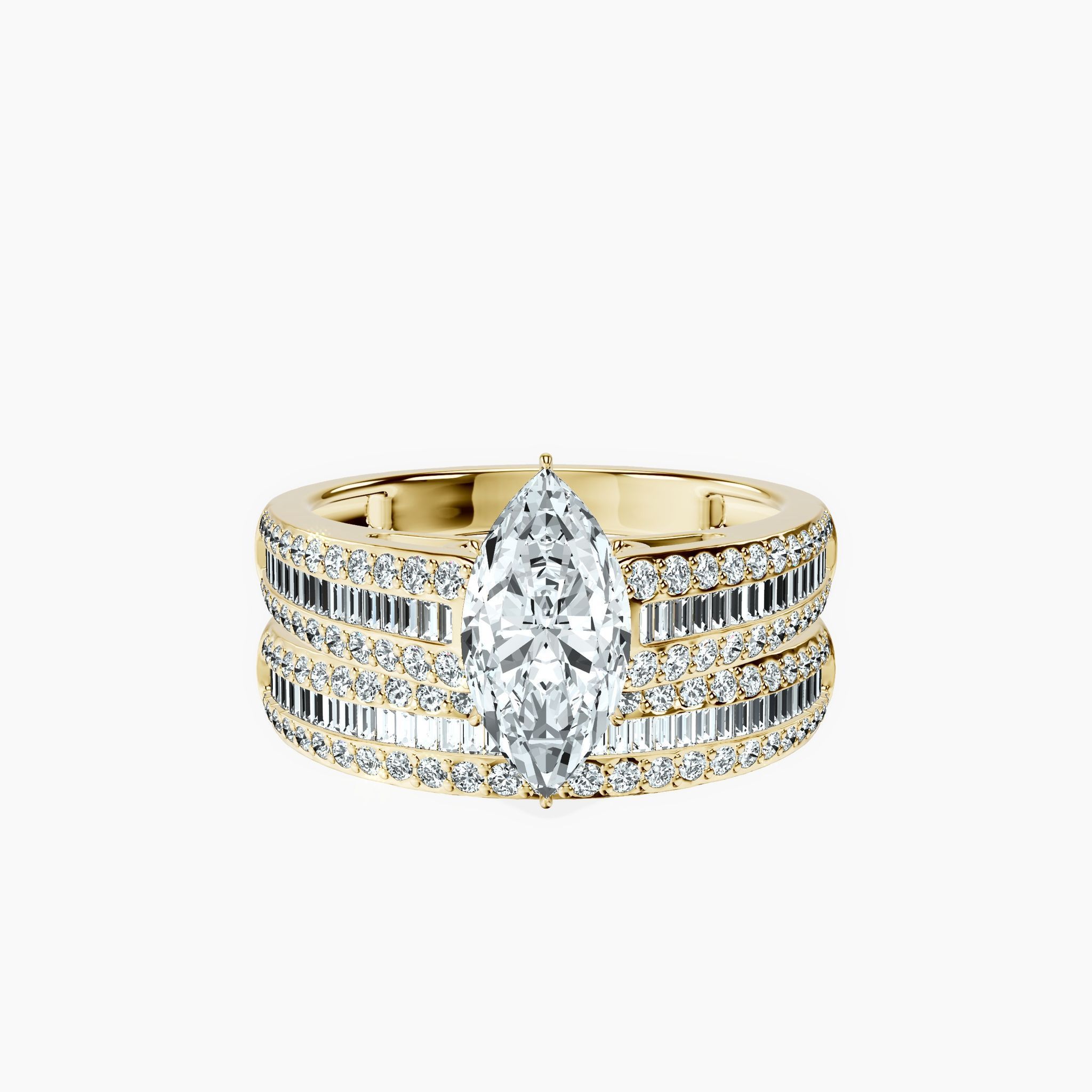 Channel Marquise Ring