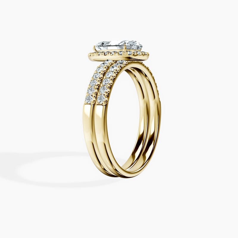 Timeless Halo Pear Ring