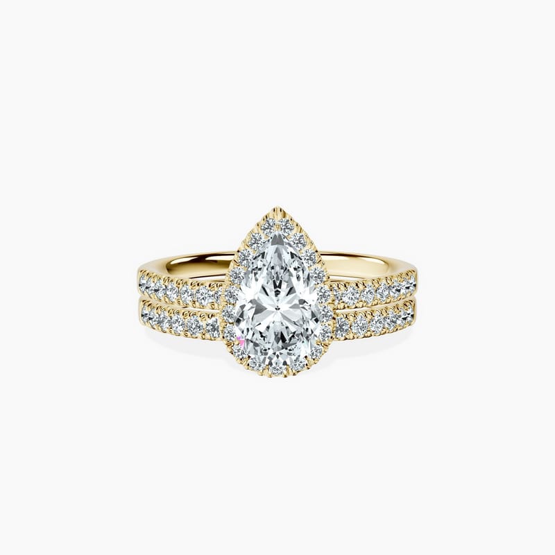 Timeless Halo Pear Ring