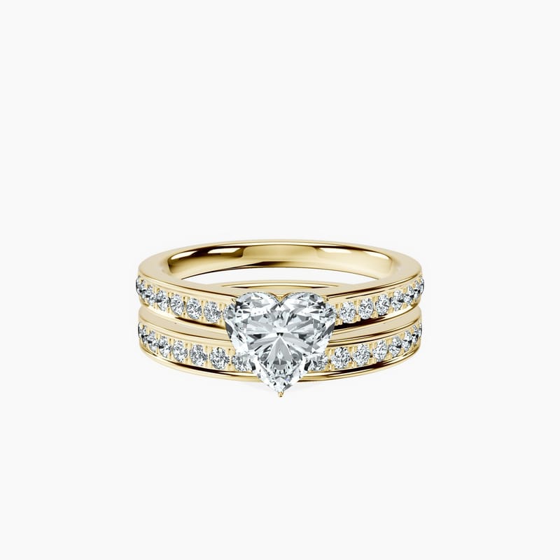 Horizon Pavé Heart Ring