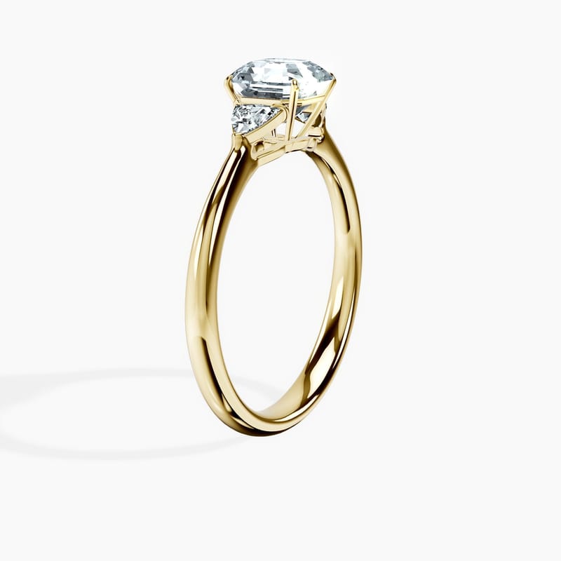 Trillion Trinity Asscher Ring