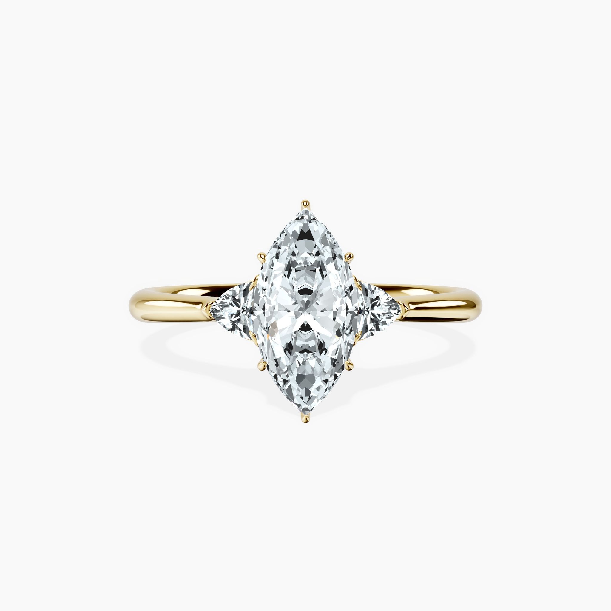 Trillion Trinity Marquise Ring