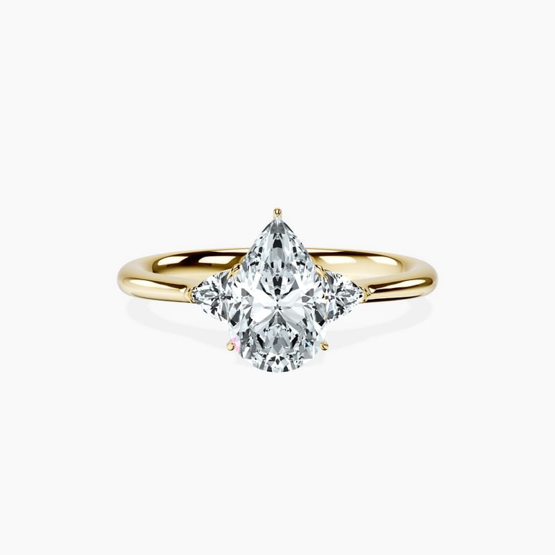 Trillion Trinity Pear Ring