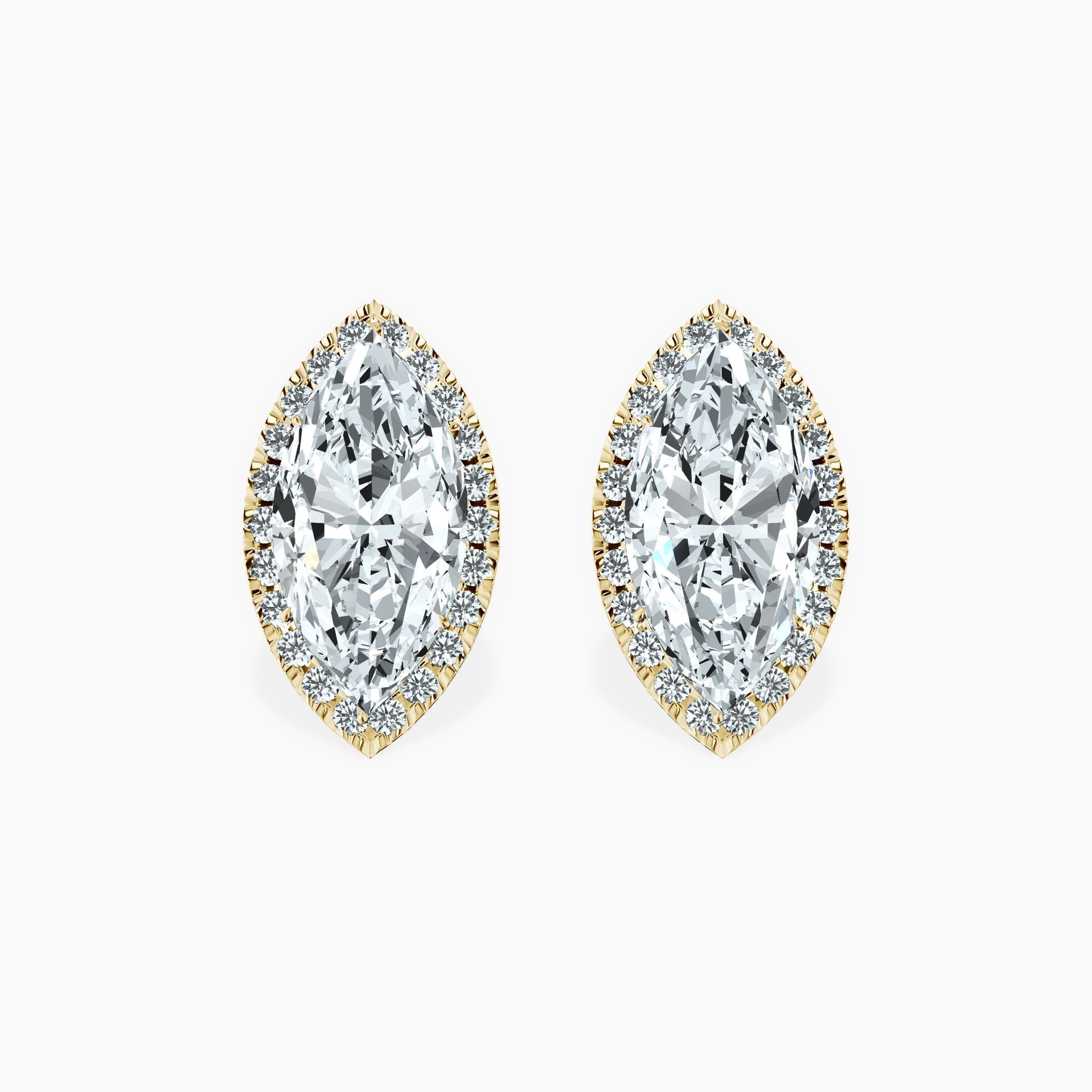 Timeless Halo Marquise Studs